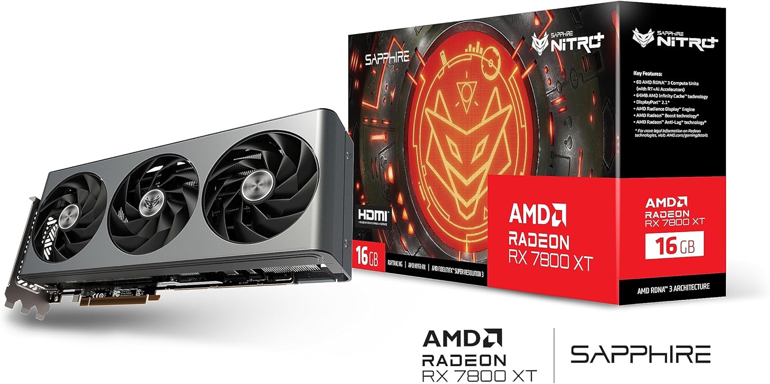 SAPPHIRE Radeon RX 7800 XT NITRO+ GAMING OC 16G, scheda grafica